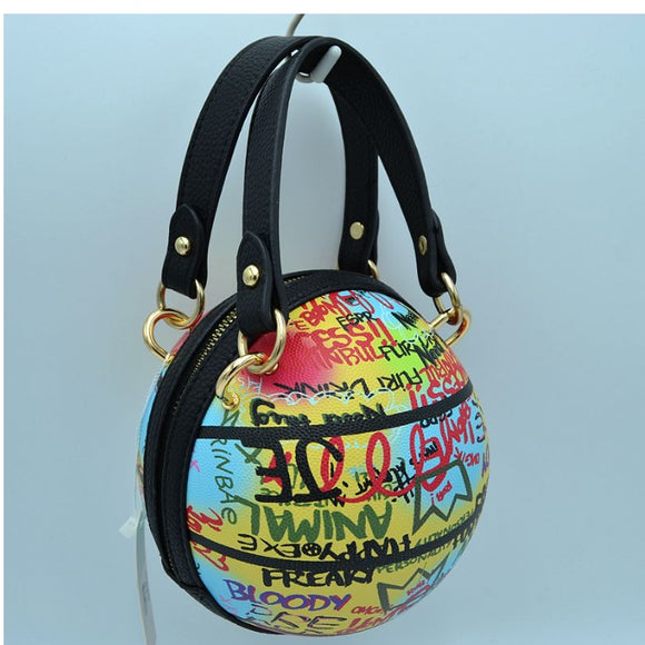 6-inch Graffiti basketball chain shoulder bag - mutli 1