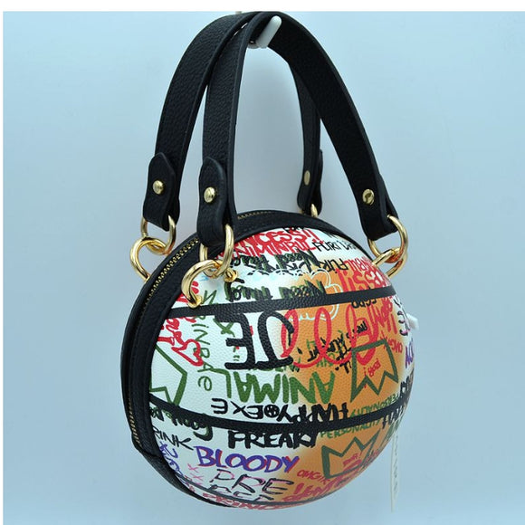 6-inch Graffiti basketball chain shoulder bag - mutli 3