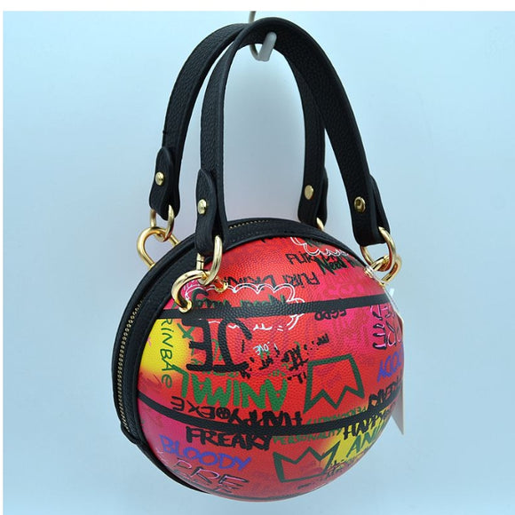 6-inch Graffiti basketball chain shoulder bag - mutli 4