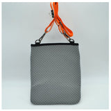 Camo neoprene crossbody bag  - black/grey