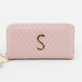 Chevron quilted wallet - pink