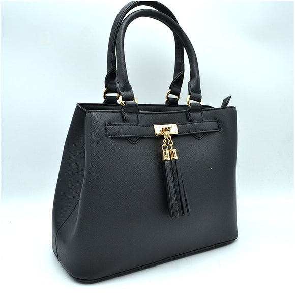 Tassel satchel - black