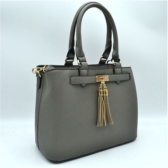 Tassel satchel - grey
