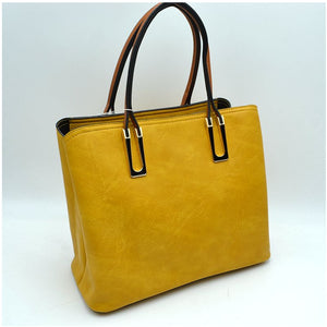 Tote with pouch - mustard
