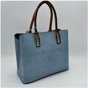 Tote with pouch - blue
