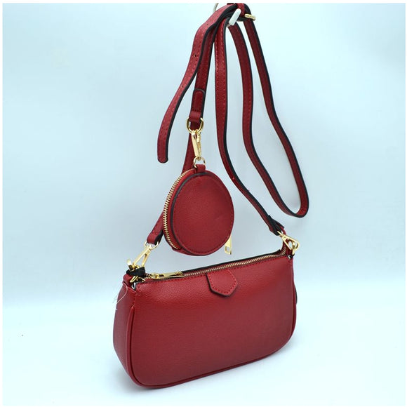 3-in-1 chain crossbody bag - red