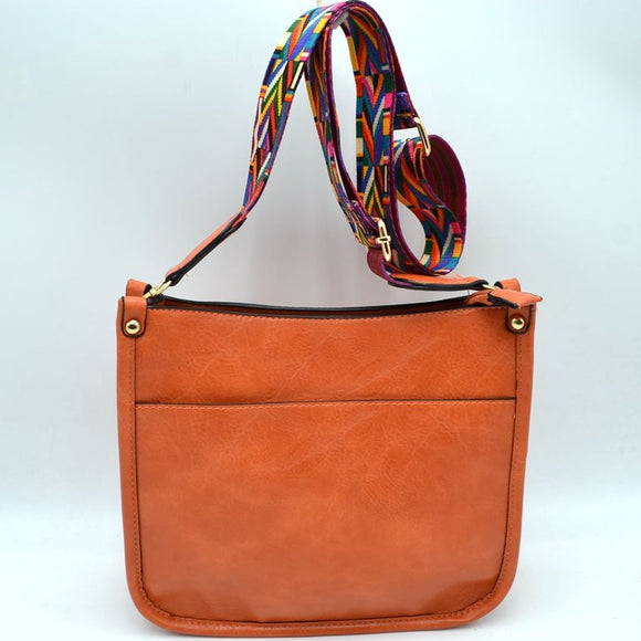 Fashion strap crossbody bag - orange
