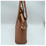Tassel accent tote with wallet - nude