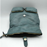 Fold-over belted backpack - black