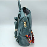 Convertible backpack shoulder bag with fashion strap - denim