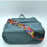 Convertible backpack shoulder bag with fashion strap - sage