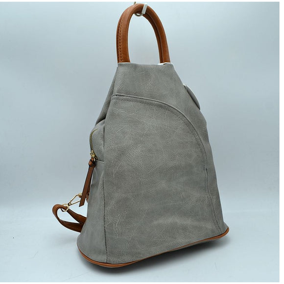 Double top handle backpack - grey