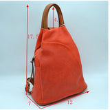 Double top handle backpack - brown