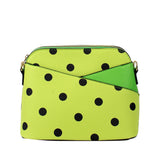 Polka dot crossbody bag - green
