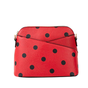 Polka dot crossbody bag - red