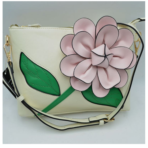 3D flower crossbody bag - pink
