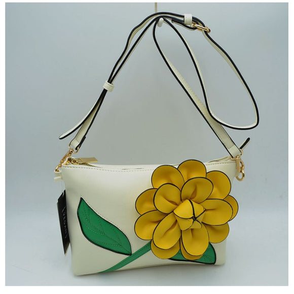 3D flower crossbody bag - yellow