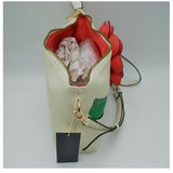 3D flower crossbody bag - red