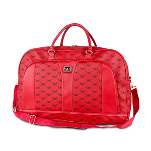 Weendy Keen monogram pattern travel bag - red