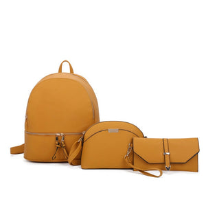 3-in-1 backpack set - mustard