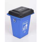 Recycle trash can clutch - blue