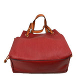 Textured tote - red
