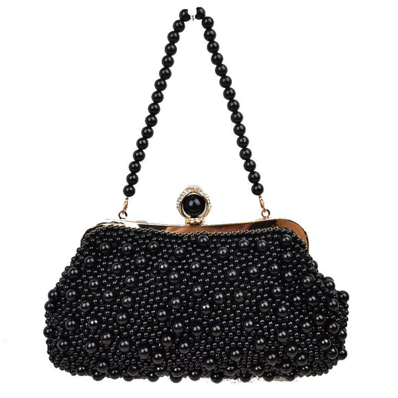 Pearl evening bag - black