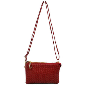 Weaving crossbody bag - red