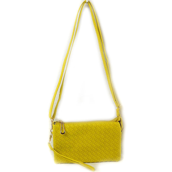 Weaving crossbody bag - yellow