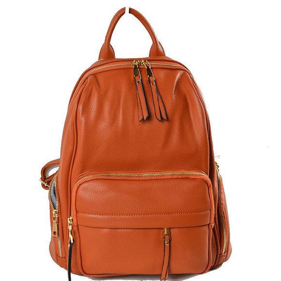 Classic leather backpack - brown