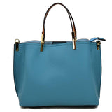 Textured tote - turquoise