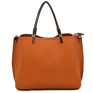 Textured tote - brown