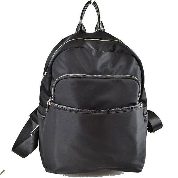 Nylon backpack - black