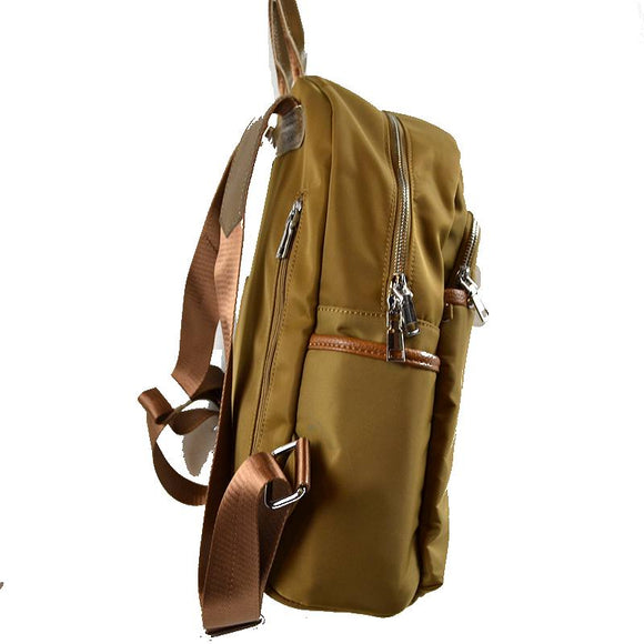 Nylon backpack - khaki