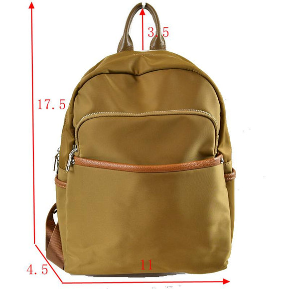 Nylon backpack - taupe