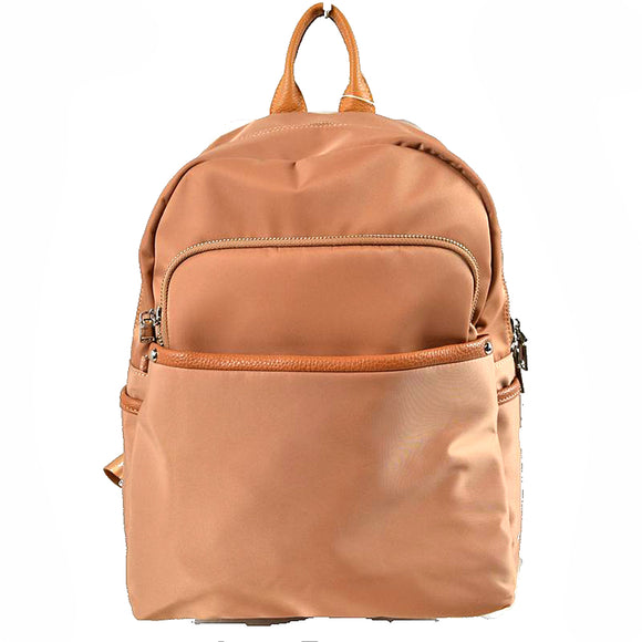 Nylon backpack - taupe