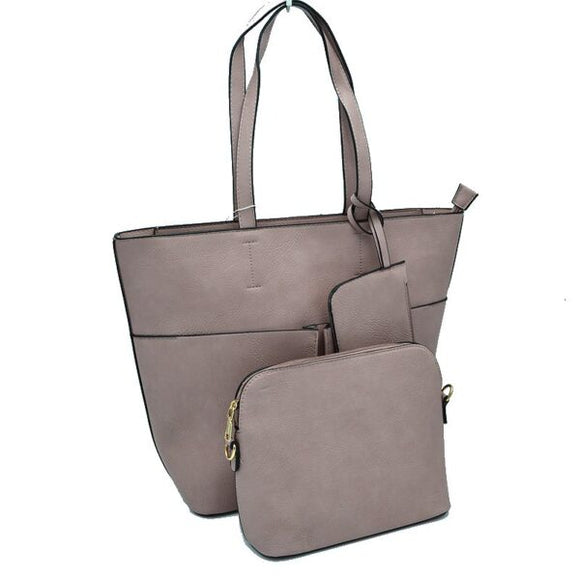 3-in-1 front pocket tote - blush