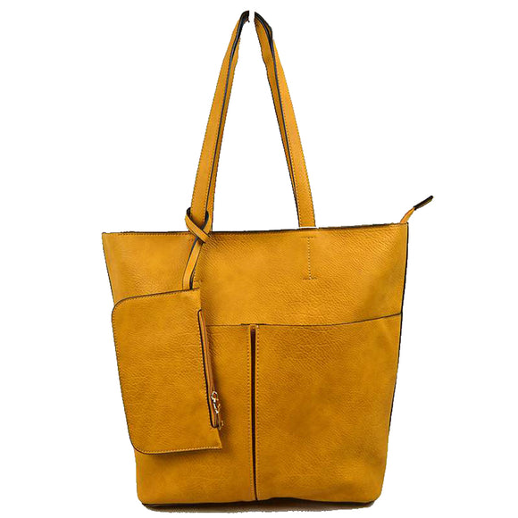 3-in-1 front pocket tote - mustard