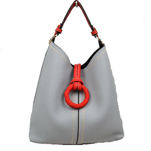 2 in 1 single handle hobo bad with stitch - grey