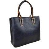 Tote with pouch - navy blue