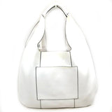 Front pocket large hobo bag - white