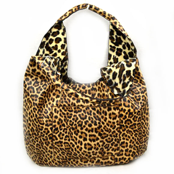 Leopard hobo bag - brown