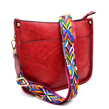 Fashion strap crossbody bag - red