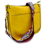 Fashion strap crossbody bag - yellow