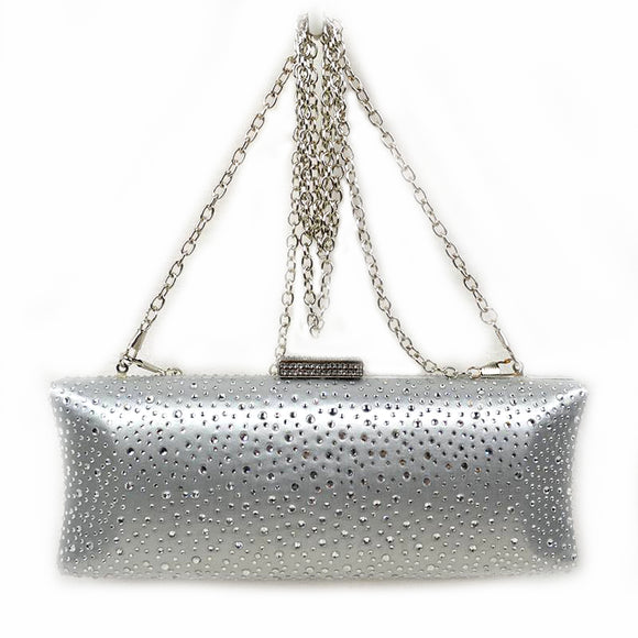 Studded evening bag - silver