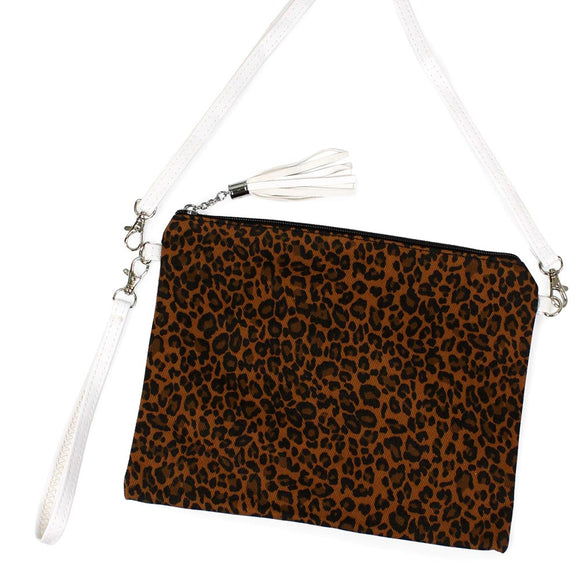 Leopard Patterned crossbody bag - brown