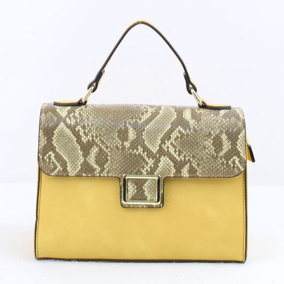 Phyton pattern small satchel - yellow