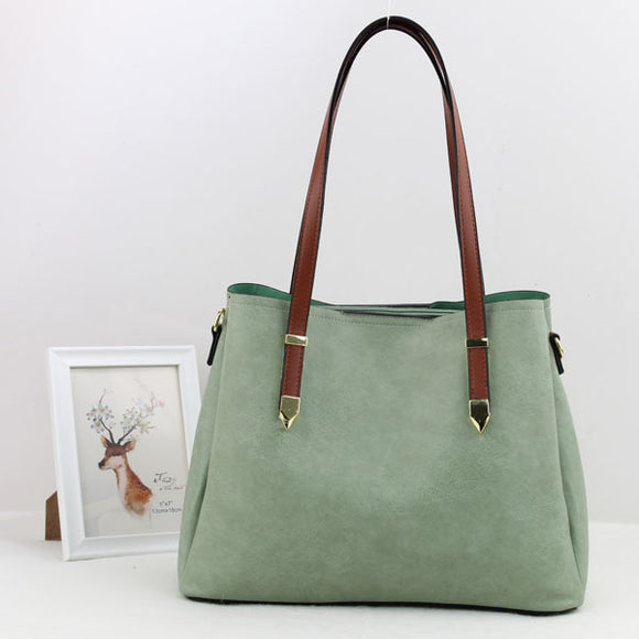 2-in-1 tote set - light green