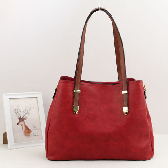 2-in-1 tote set - red