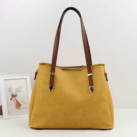 2-in-1 tote set - yellow